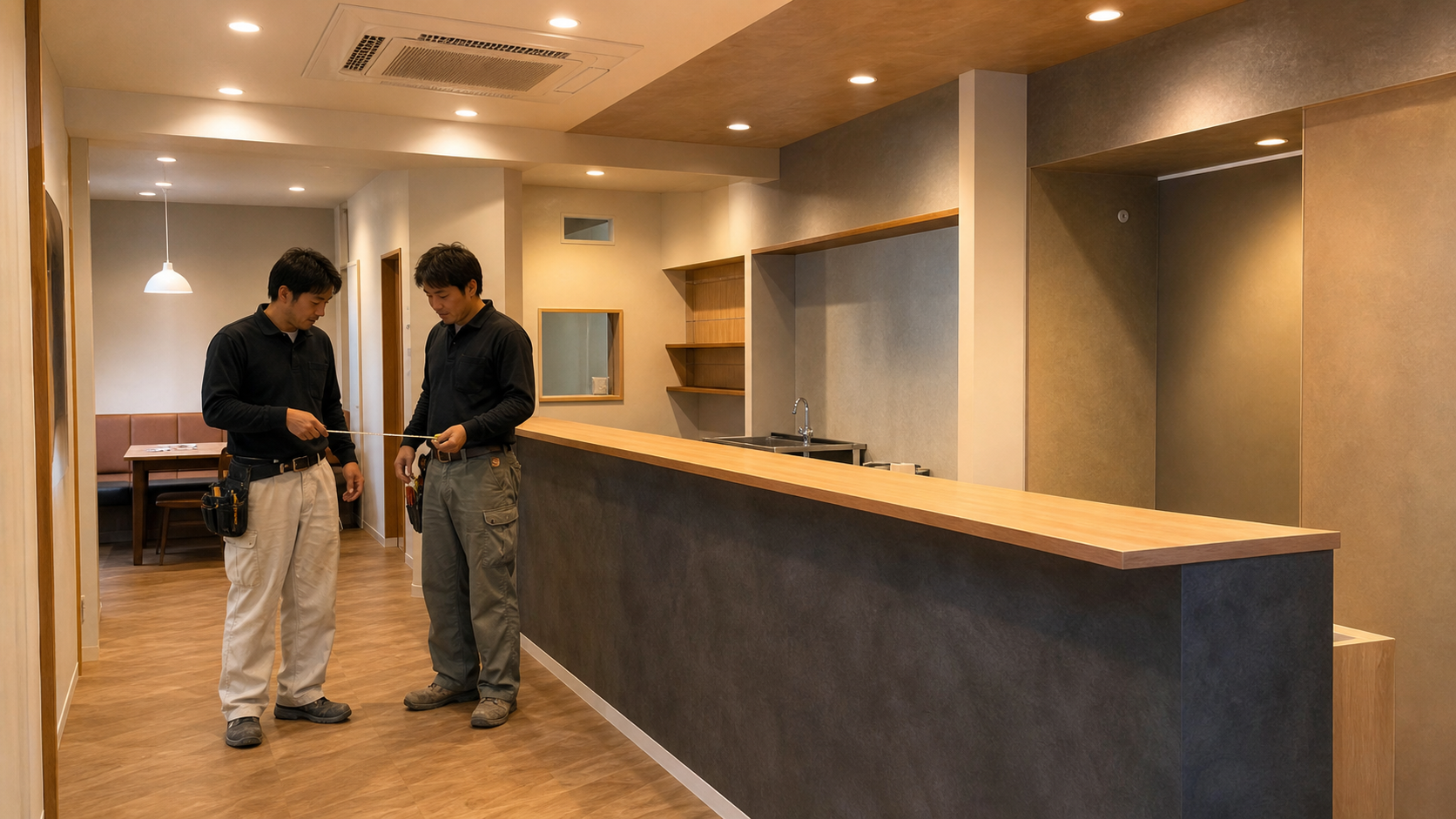 店舗内装の仕上がり共有